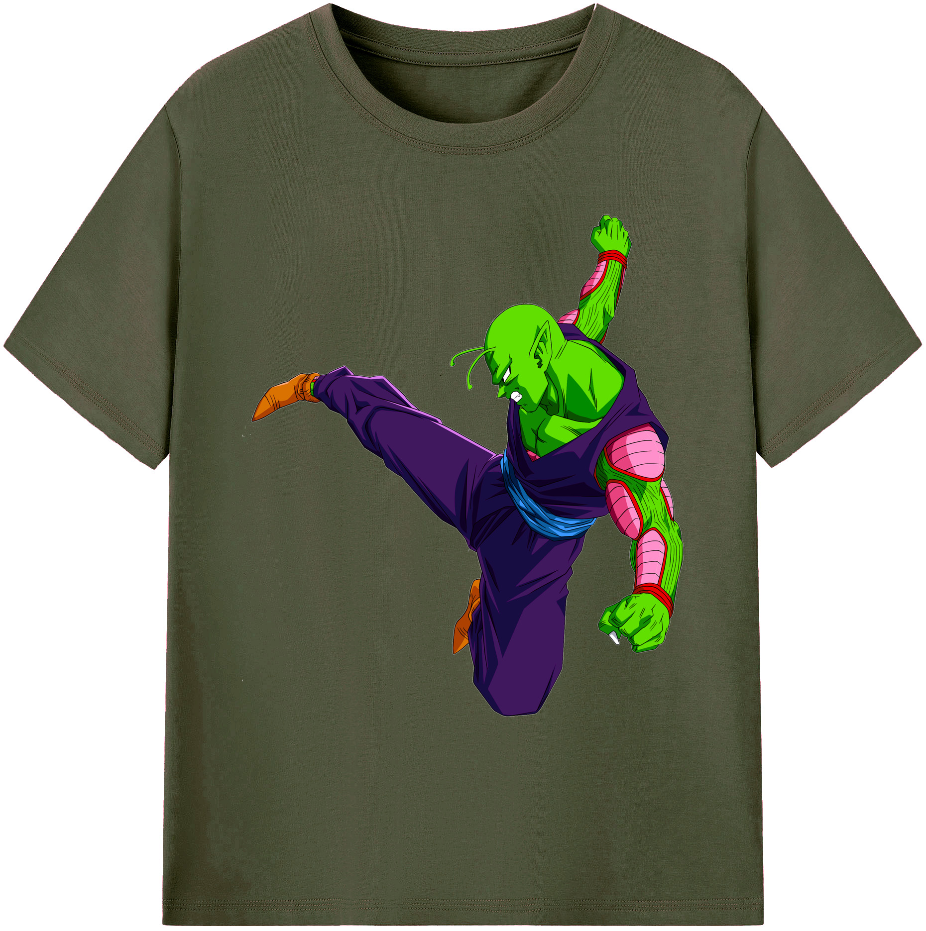 （画像用） ドラゴンボール ピッコロ DRAGON BALL Piccolo 綿100％ メンズ半袖Tシャツ｜肌触りやわらか＆通気性